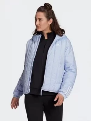 Image of adidas Itavic 3-stripes Light Hooded Jacket, Purple, Size L, Women