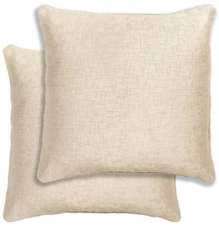Image of Enhanced Living Pair of Vogue Textured Double Sided Zip Opening Piped Edge Cushion Covers - 43x43cm - Cases Only Cream