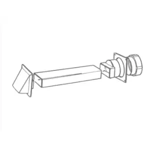 Image of Manrose 100mm Tumble Dryer Venting Kit (Rectangular Ducting) - 7207