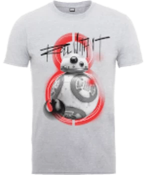 Image of Star Wars The Last Jedi BB8 Roll With IT Grey T-Shirt - M