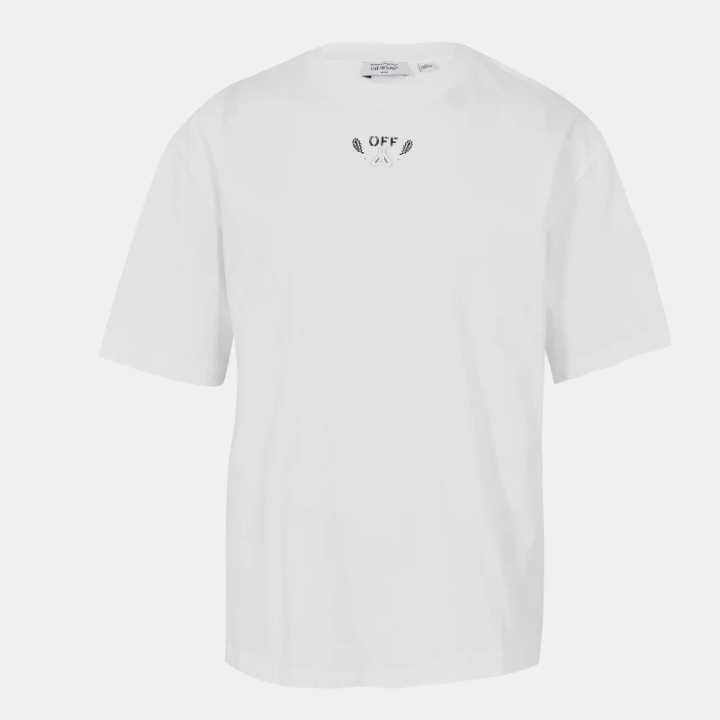Image of Off White Mens Bandana T-Shirt White-Black male XS