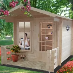 Image of Maulden 19mm Log Cabin 7' x 7' + Verandah