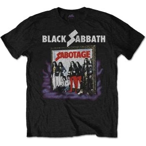 Image of Black Sabbath - Sabotage Vintage Unisex Large T-Shirt - Black