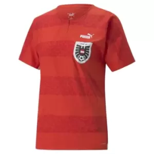 Image of Puma Puma x Liberty Austria Authentic Home Shirt 2022 2023 Womens - Red