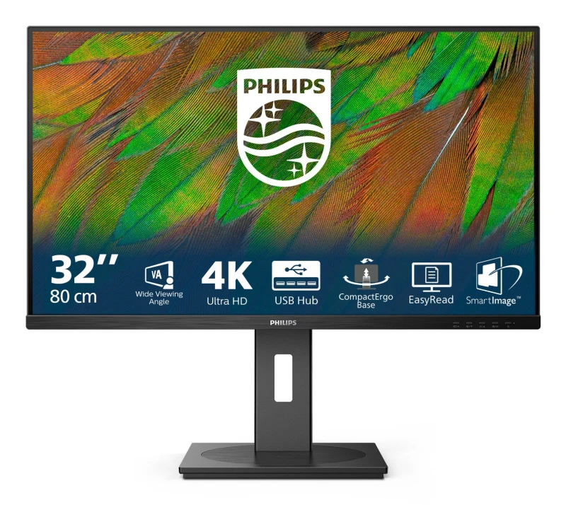 Image of Philips 3000 series 32B1N3800/00 computer monitor 81.3cm (32") 3840 x 2160 pixels 4K Ultra HD LCD Black 32B1N3800/00