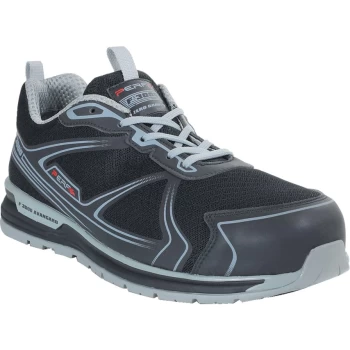 Image of PB220 Gravity Five Black/Grey Safety Trainers - Size 8