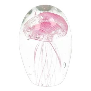 Image of Objets d'art Glass Figurine - Pink Jelly Fish