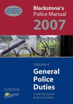 Image of General Police Duties 2007 by Fraser Sampson and Glenn Hutton Paperback