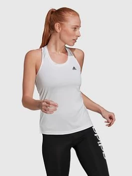 adidas 3 Stripe Tank Top - White/Black Size M Women