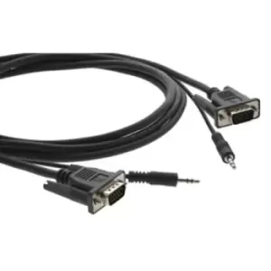 image of Kramer Electronics 15-pin HD + 3.5mm Audio Micro Cable 1.8 m VGA (D-Sub) + 3.5mm Black