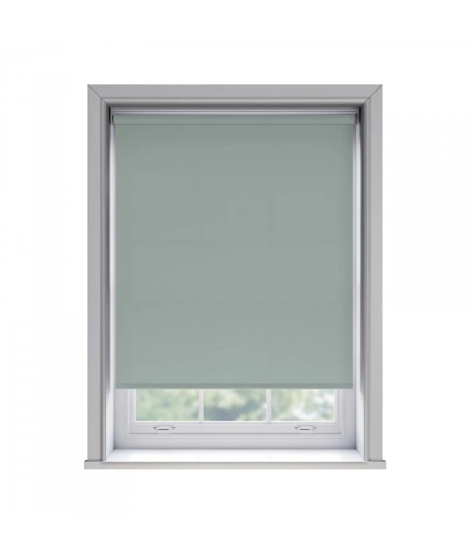 Image of New Edge Blinds No Drill Duck Egg Blue Thermal Blackout Roller Blind 170cm Drop Size: 125cm Duck Egg Blue Unisex 125 cm