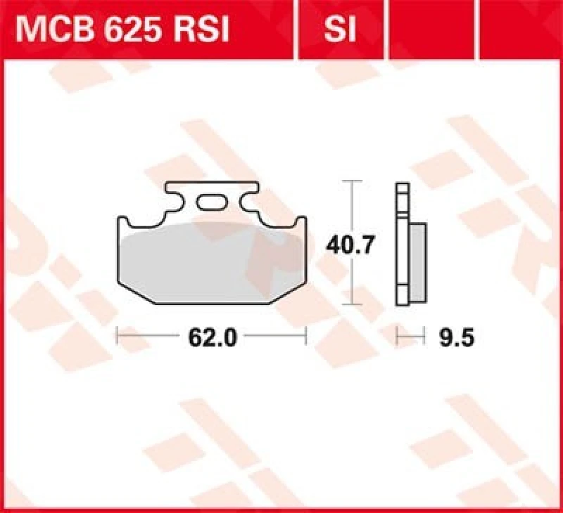 Image of TRW MCB625RSI Brake pad set Brake Pad Set,disc brake (402)