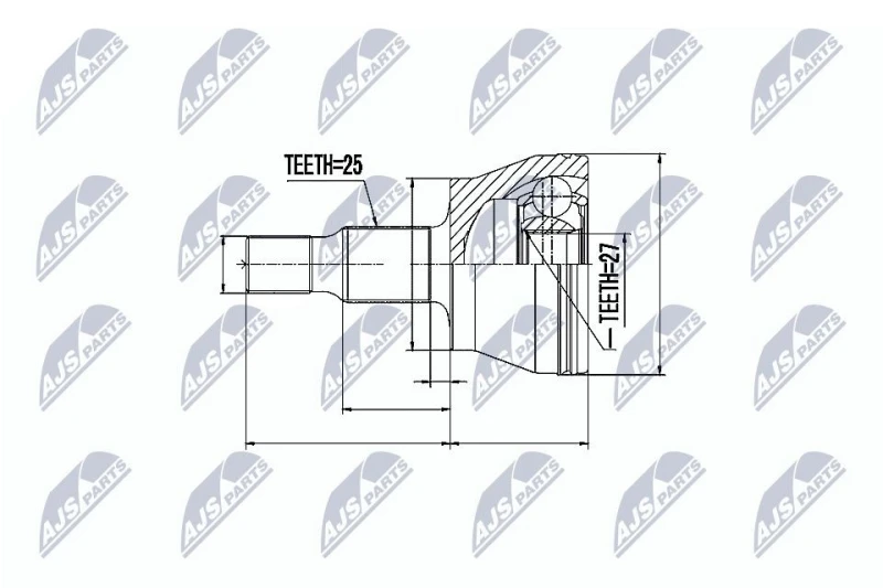 Image of NTY CV joint kit NTY NPZ-ME-008