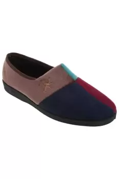 image of Harlequin Multi Velour Slippers