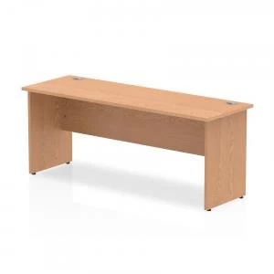 image of Trexus Desk Rectangle Panel End Leg 1800x600mm Oak Ref MI002701