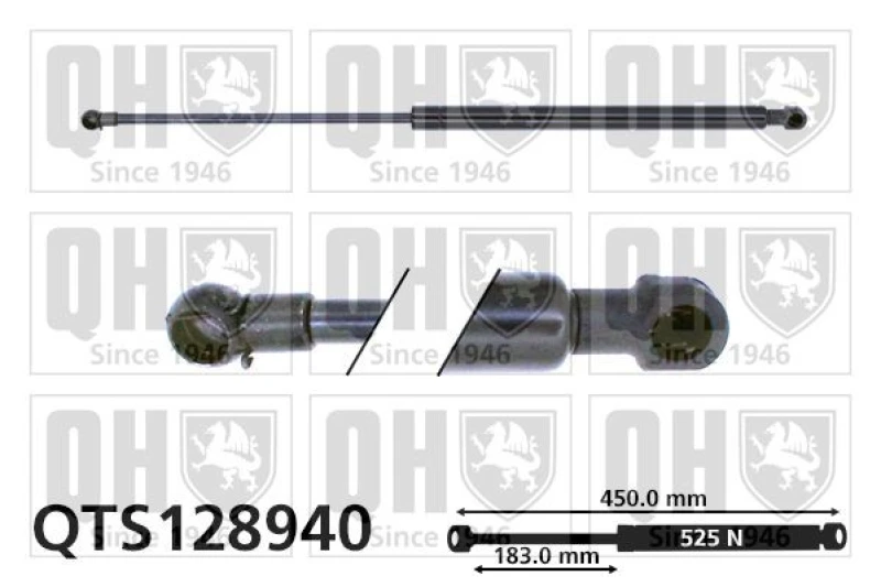Image of QUINTON HAZELL Tailgate strut QUINTON HAZELL QTS128940