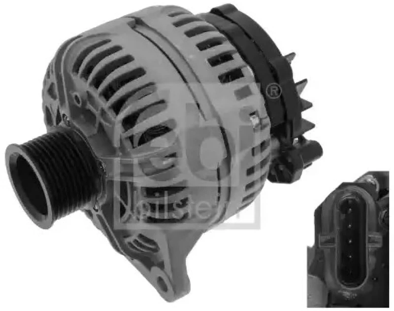 Image of FEBI BILSTEIN 48958 Generator Alternator Charging Current: 100A, Voltage: 24V Alternator (4)
