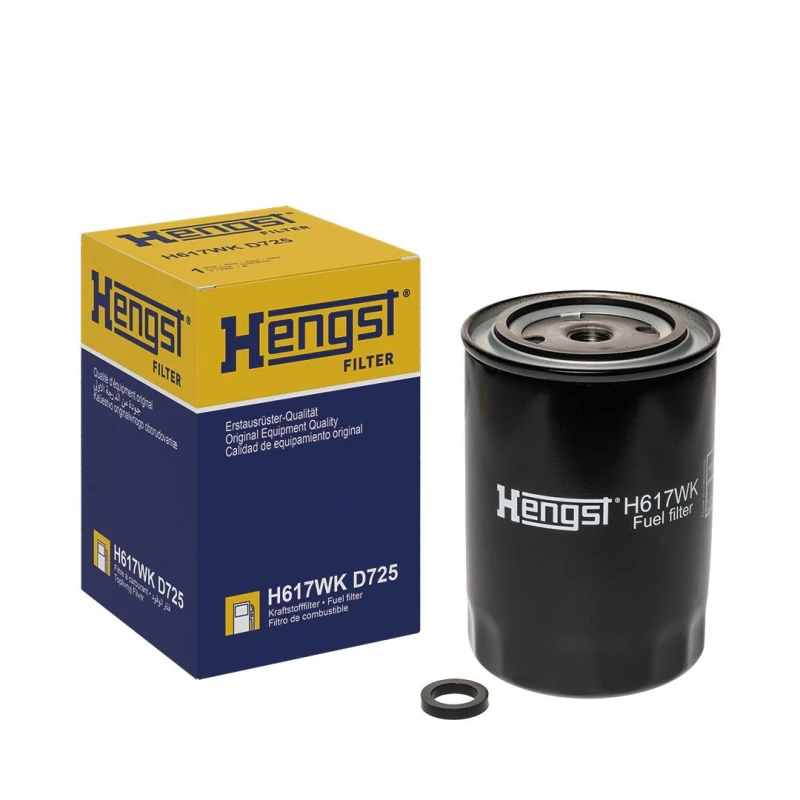 Image of HENGST FILTER H617WK D725 Fuel Filter Spin-on Filter, with gaskets/seals Fuel filter (9)