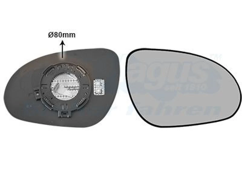 Image of VAN WEZEL Wing mirror glass VAN WEZEL 8207836