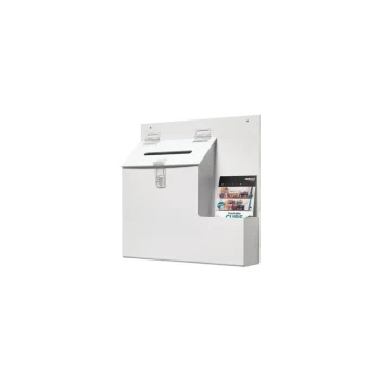 DE79803 Ballot/Suggestion Box White - Deflect-o