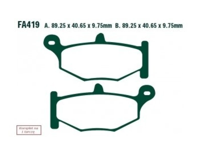 Image of EBC Brakes Brake pad set EBC Brakes FA419