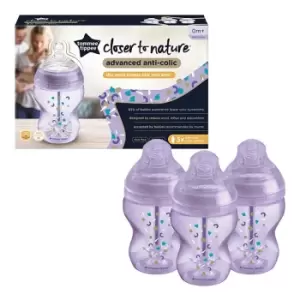 Image of Tommee Tippee Advanced Anti-Colic Bottles Purple
