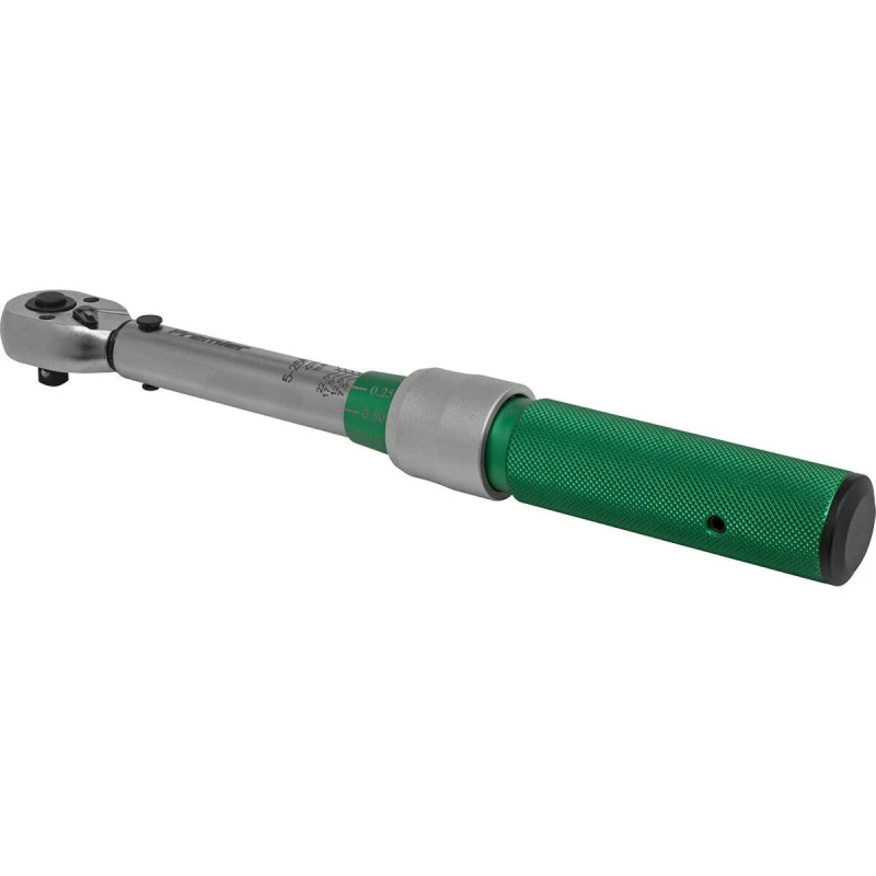 Image of Loops Micrometer Style Torque Wrench - 1/4" Sq Drive - Calibrated - 5 to 25 Nm Range Multi