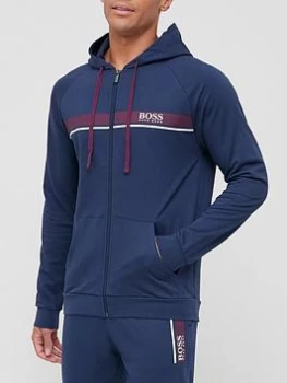 Image of Hugo Boss Authentic Lounge Zip Through Hoodie Navy Size L Men