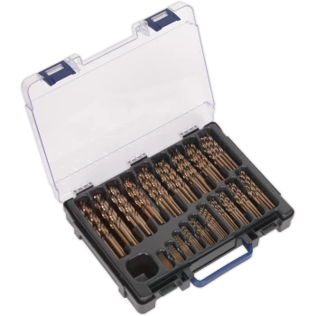 image of Sealey 170 Piece HSS-Co Drill Bit Set