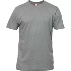 image of Clique Mens Premium Melange T-Shirt (S) (Grey Melange)