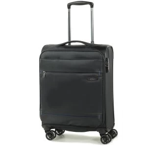 Image of Rock Deluxe-Lite Small 8 Wheel Spinner Black Suitcase