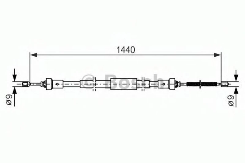 Image of Bosch 1 987 482 383 Brake Cable 1440mm Cable,parking brake (124)