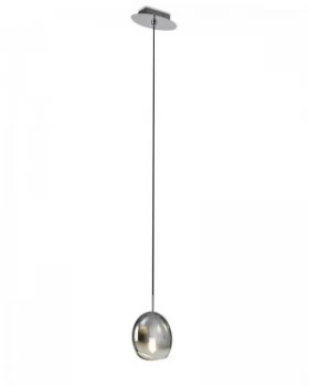 Image of Ceiling Pendant 14cm Round, 1 x G9 (Max 8W) Chrome Glass