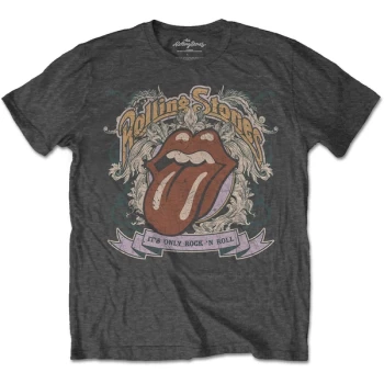 Image of The Rolling Stones - It's Only Rock & Roll Unisex Large T-Shirt - Grey