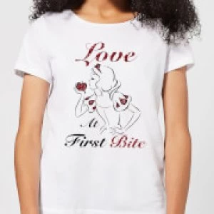 image of Disney Princess Snow White Love At First Bite Womens T-Shirt - White