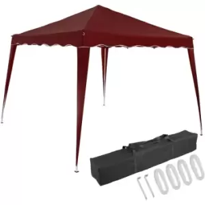 image of Pavilion 3x3m Gazebo Marquee Awning UV Protection 50+ Water-resistant Foldable Bag Folding Capri Party Tent Garden Patio Festival Pop Up Tent Red