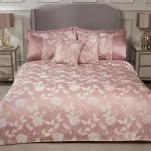 Image of Emma Barclay Butterfly Meadow Duvet Super King Bed, 100% Polyester, Blush Pink