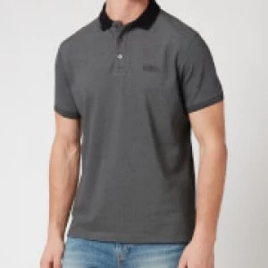 Barbour International Mens Contrast Polo Shirt - Black - L