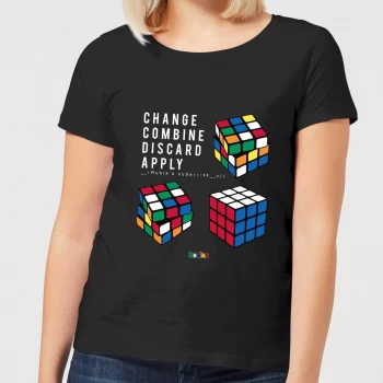 Image of Change Combine Discard Apply Womens T-Shirt - Black - L - Black