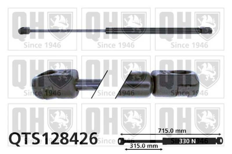 Image of QUINTON HAZELL Bonnet strut QUINTON HAZELL QTS128426