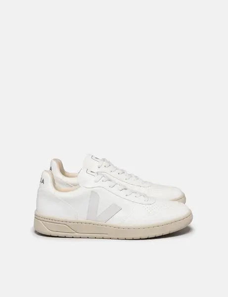 Image of Veja V-10 CWL Trainers - Full White