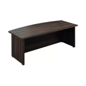 Image of Avior Bow Fronted Executive Desk 2000x900x750mm Dark Walnut KF821540