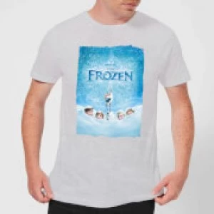 Image of Disney Frozen Snow Poster Mens T-Shirt - Grey - S