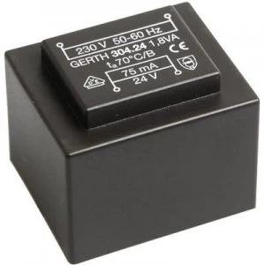 Image of PCB mount transformer 1 x 230 V 2 x 18 V AC 1.80 VA 50 mA