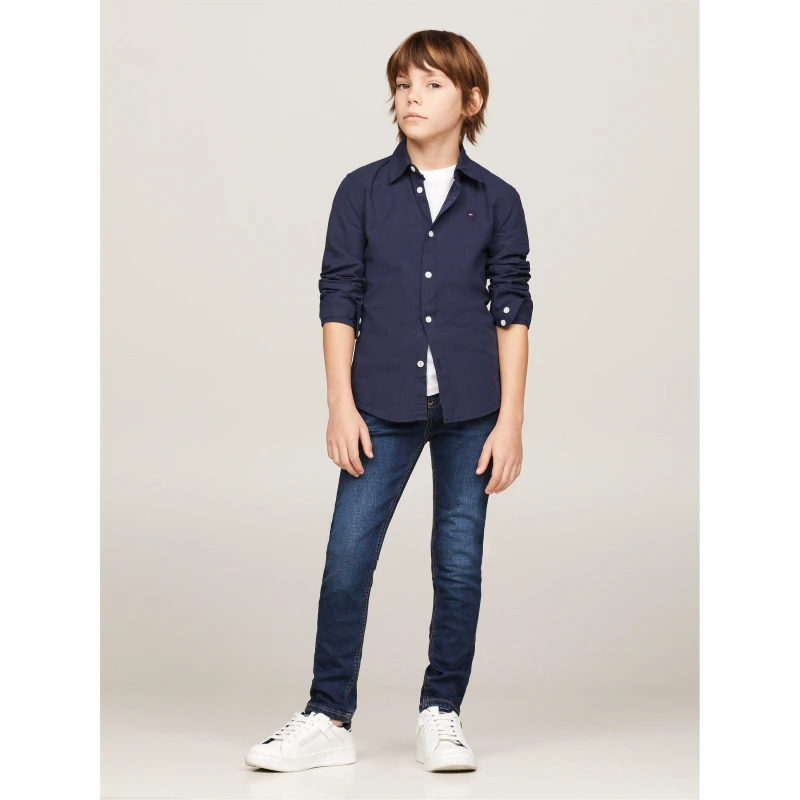 Image of Tommy Hilfiger Boys Scanton Slim Jean - Dark Used, Dark Wash, Size Age: 8 Years Dark Wash W5V6Q Unisex age: 8 YEARS