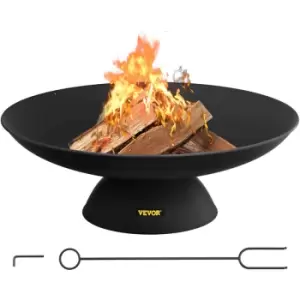 Image of Fire Pit Bowl, 30-Inch Deep Round Cast Iron Fire Bowl, Wood Burning for Outdoor Patios, Backyards & Camping Uses, with a Stable Bowl Designed Base