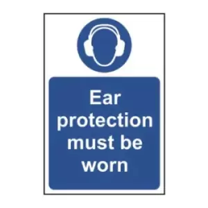 Image of Ear protection must be worn - Sign - PVC (200 x 300mm)