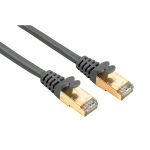 Image of Hama CAT 5e Network Cable STP, gold-plated, shielded, grey, 0.25 m