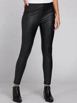 Image of Barbour International Galvez Pu Skinny Trouser - Black, Size 8, Women