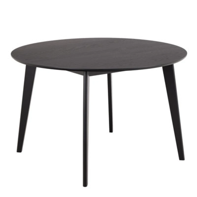 Image of Furniture To Go Roxby Round Dining Table In Matt Black 120X76Cm